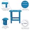 Flash Furniture Blue Side Table and 2 Folding Adirondack Chairs JJ-C14505-2-T14001-BLU-GG - alternate 4